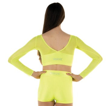 Crop Top Giallo Fluo