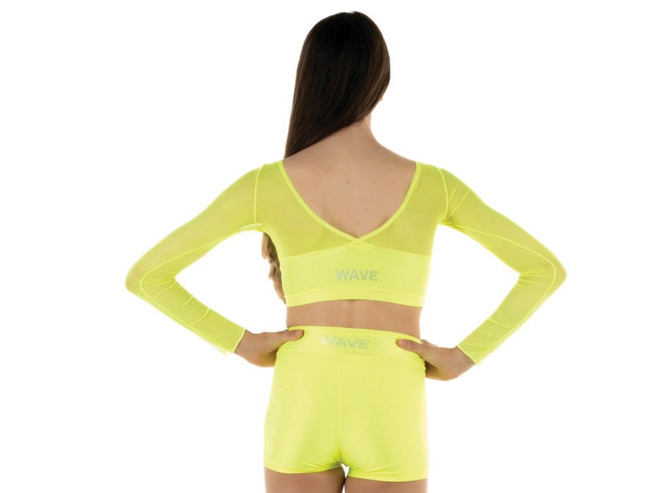 Crop Top Giallo Fluo