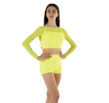 Crop Top Giallo Fluo