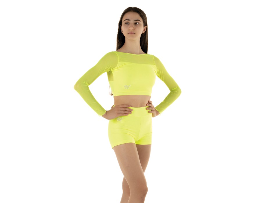 Crop Top Giallo Fluo