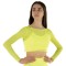 Crop Top Rete Giallo Fluo