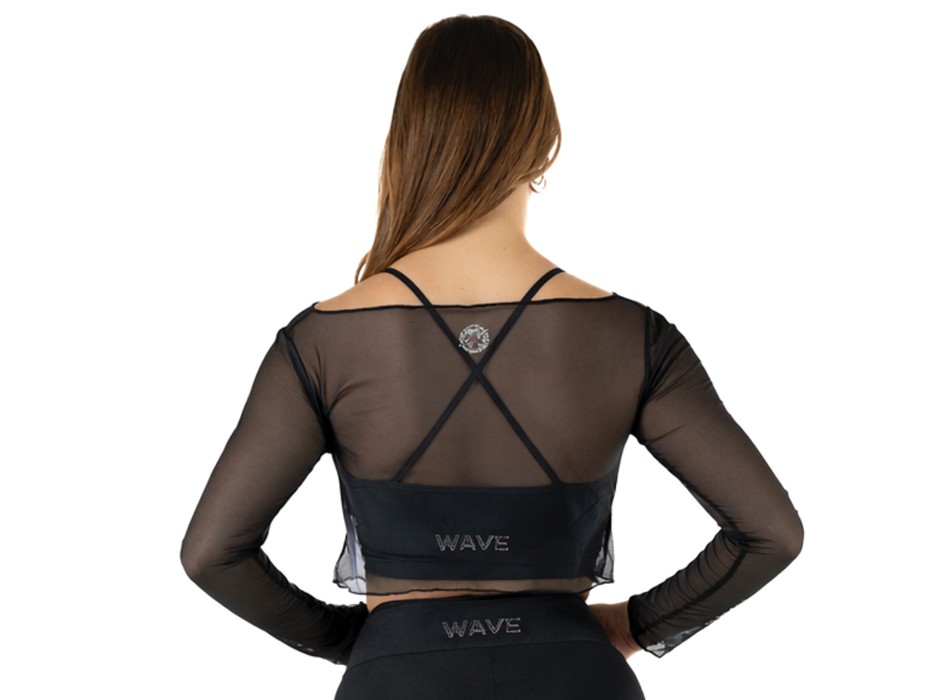 Crop Top Rete Nero