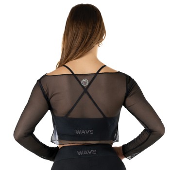 Crop Top Rete Nero