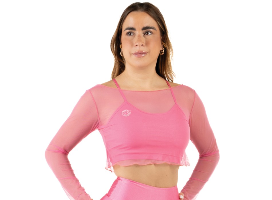 Crop Top Rete Nero
