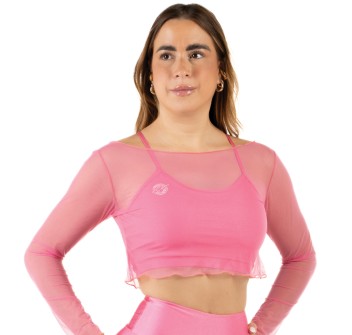 Crop Top Rete Nero