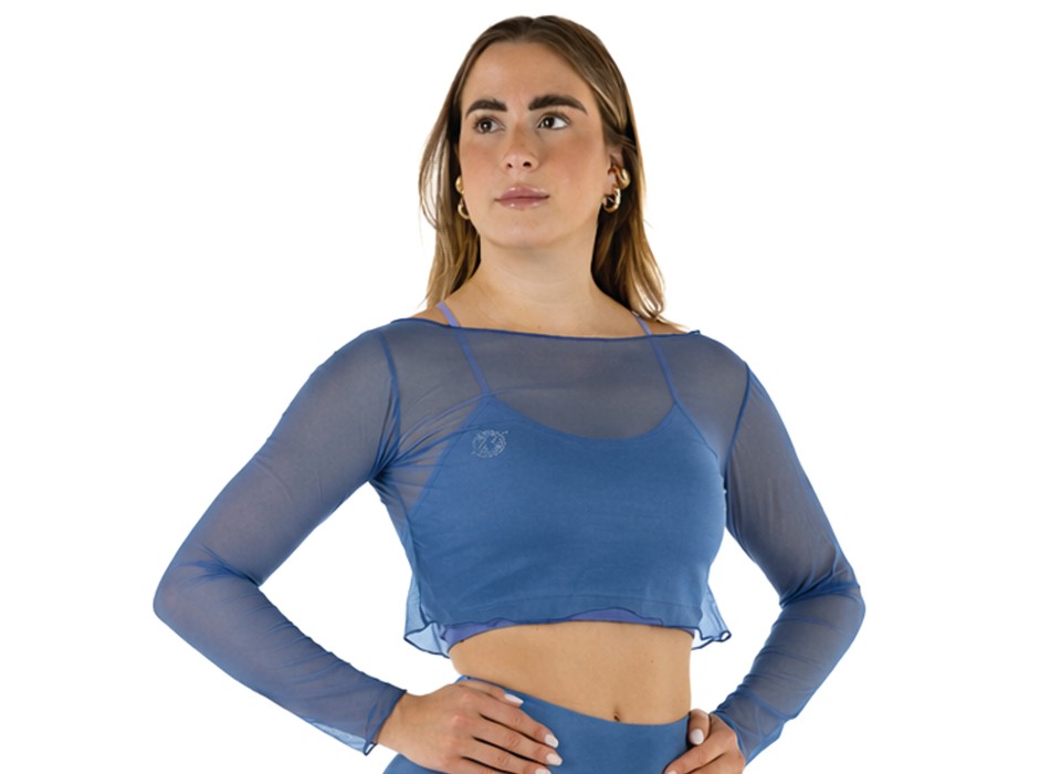 Crop Top Rete Nero