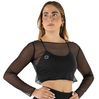 Crop Top Rete Nero