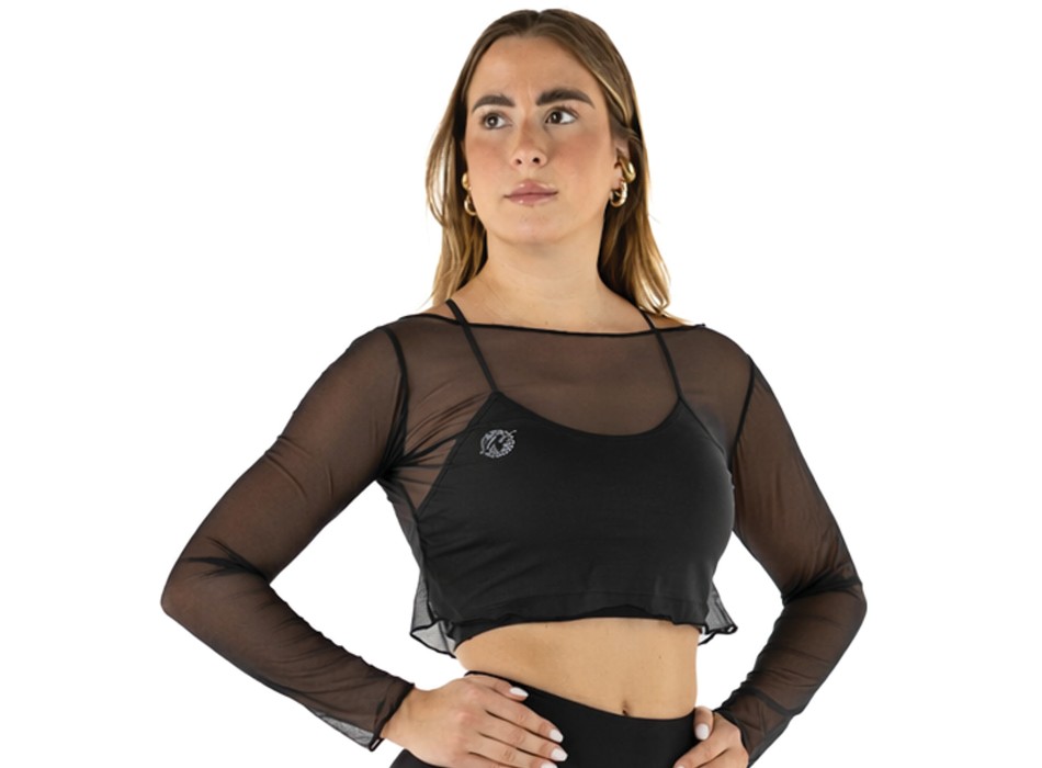 Crop Top Rete Nero