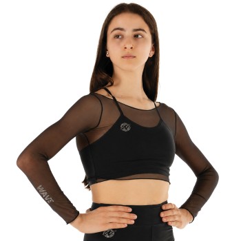 Crop Top Rete Nero