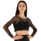 Crop Top Rete Nero