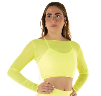 Crop Top Rete Nero