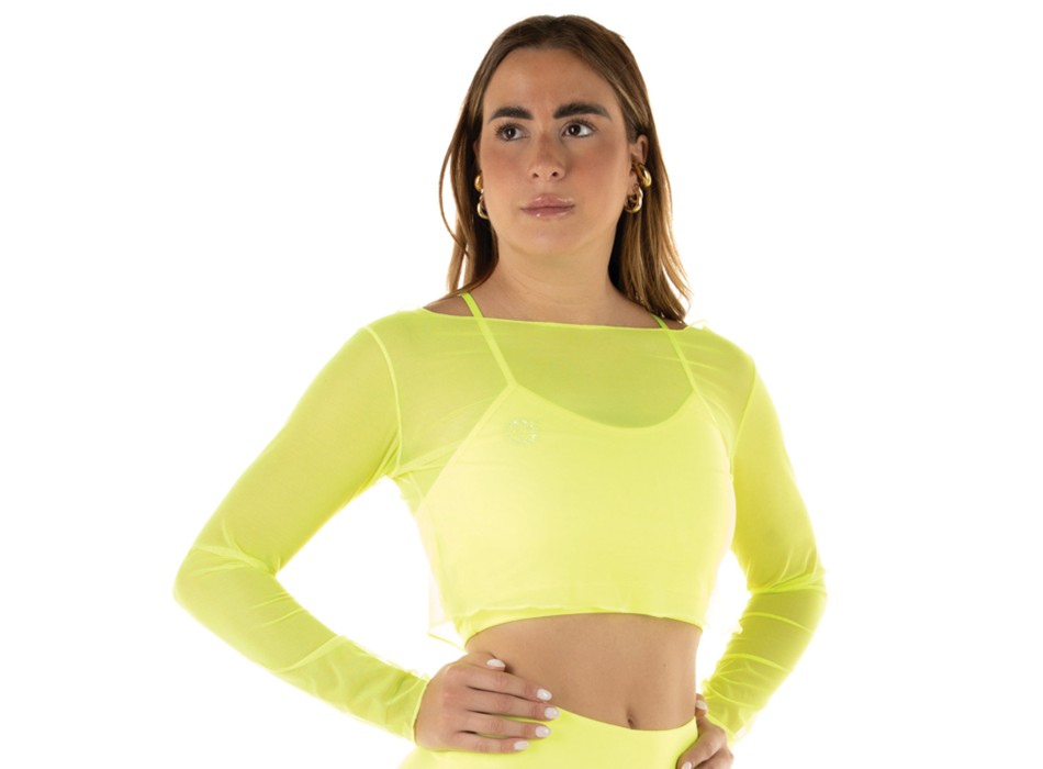 Crop Top Rete Nero