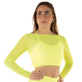 Crop Top Rete Nero