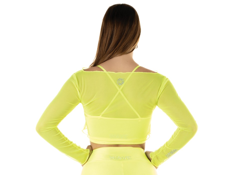 Crop Top Rete Nero