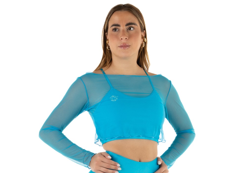 Crop Top Rete Nero
