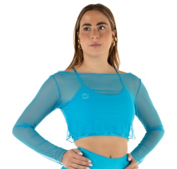 Crop Top Rete Nero