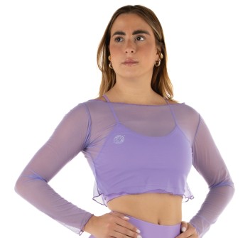 Crop Top Rete Nero
