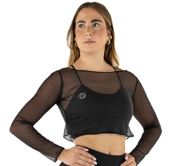 Crop Top Rete Nero