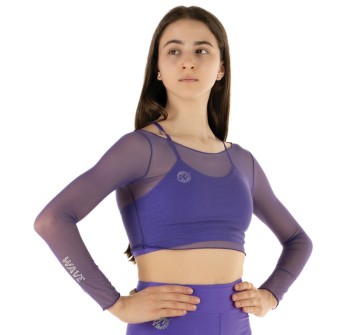 Crop Top Rete Viola