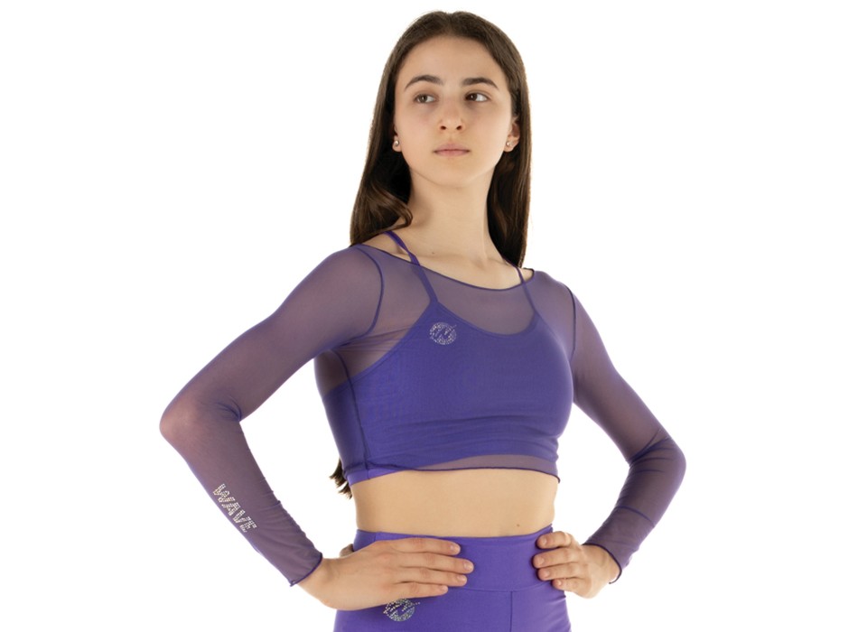 Crop Top Rete Viola