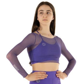 Crop Top Rete Viola