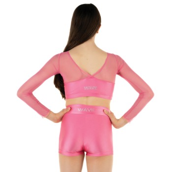 Crop Top Rosa Confetto Bambina