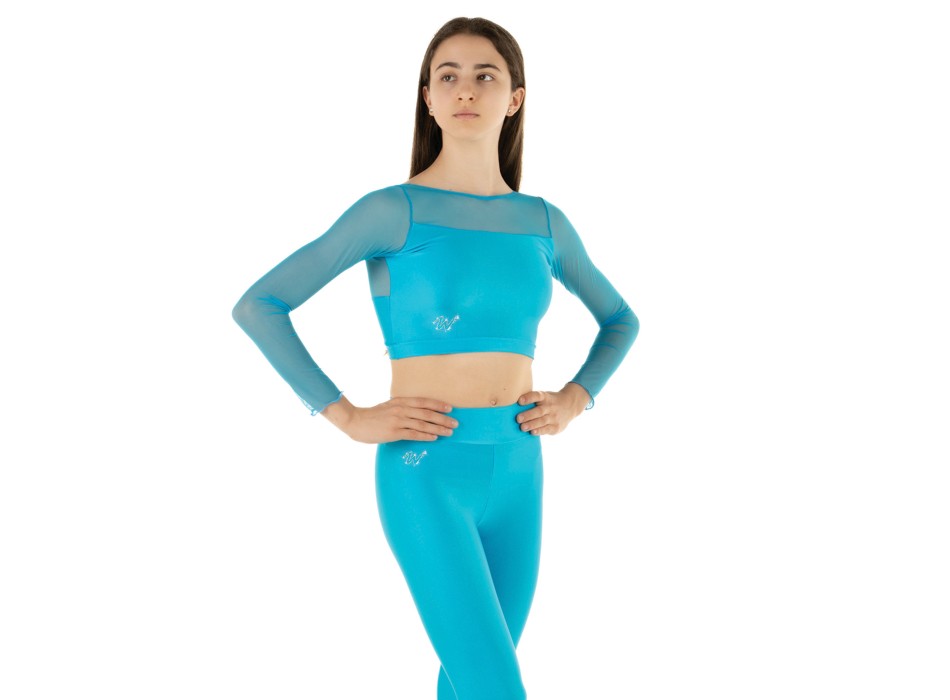 Crop Top Turchese
